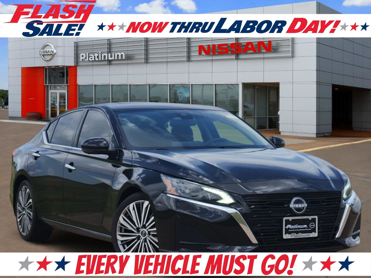 Super Black Clearcoat 2025 Nissan Altima Sedan Front-Wheel Drive Continuously Variable Transmission