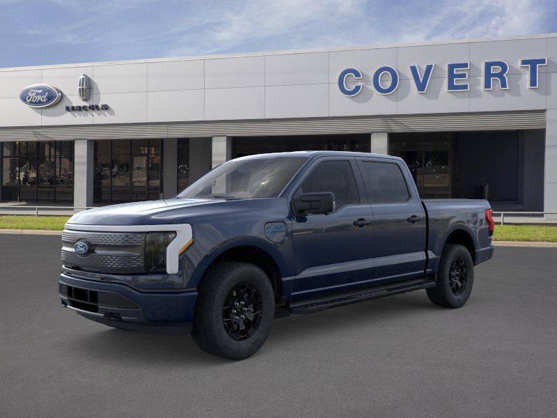 Blue Metallic 2025 Ford F-150 Lightning XLT SuperCrew AWD Pickup Truck All-Wheel Drive Automatic