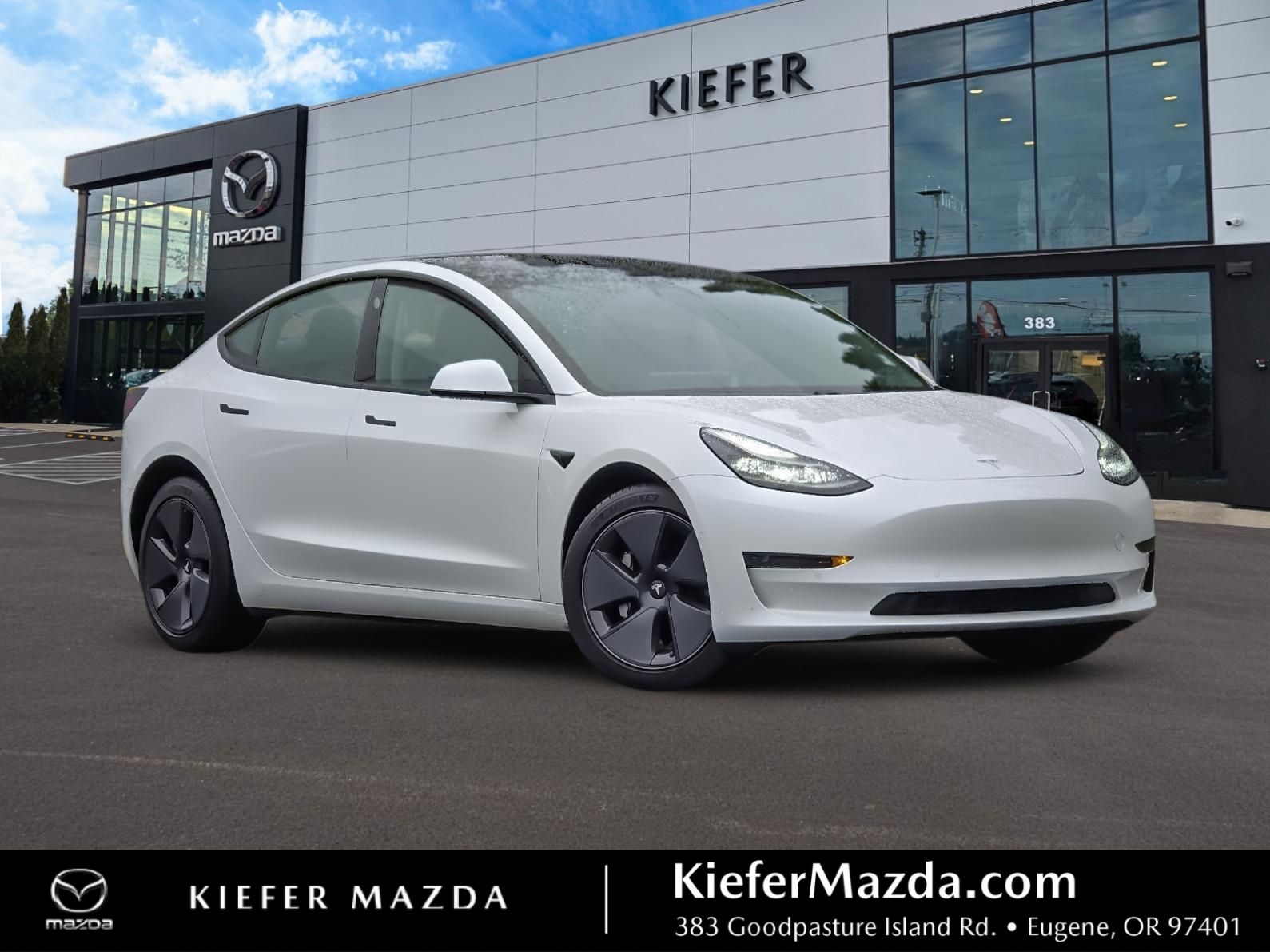 White 2021 Tesla Model 3 Standard Range Plus RWD Sedan Rear-Wheel Drive 1-Speed Automatic