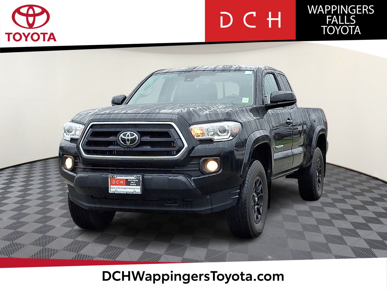 Midnight Black Metallic 2021 Toyota Tacoma SR5 V6 Access Cab 4WD Pickup Truck Four-Wheel Drive 6-Speed Automatic