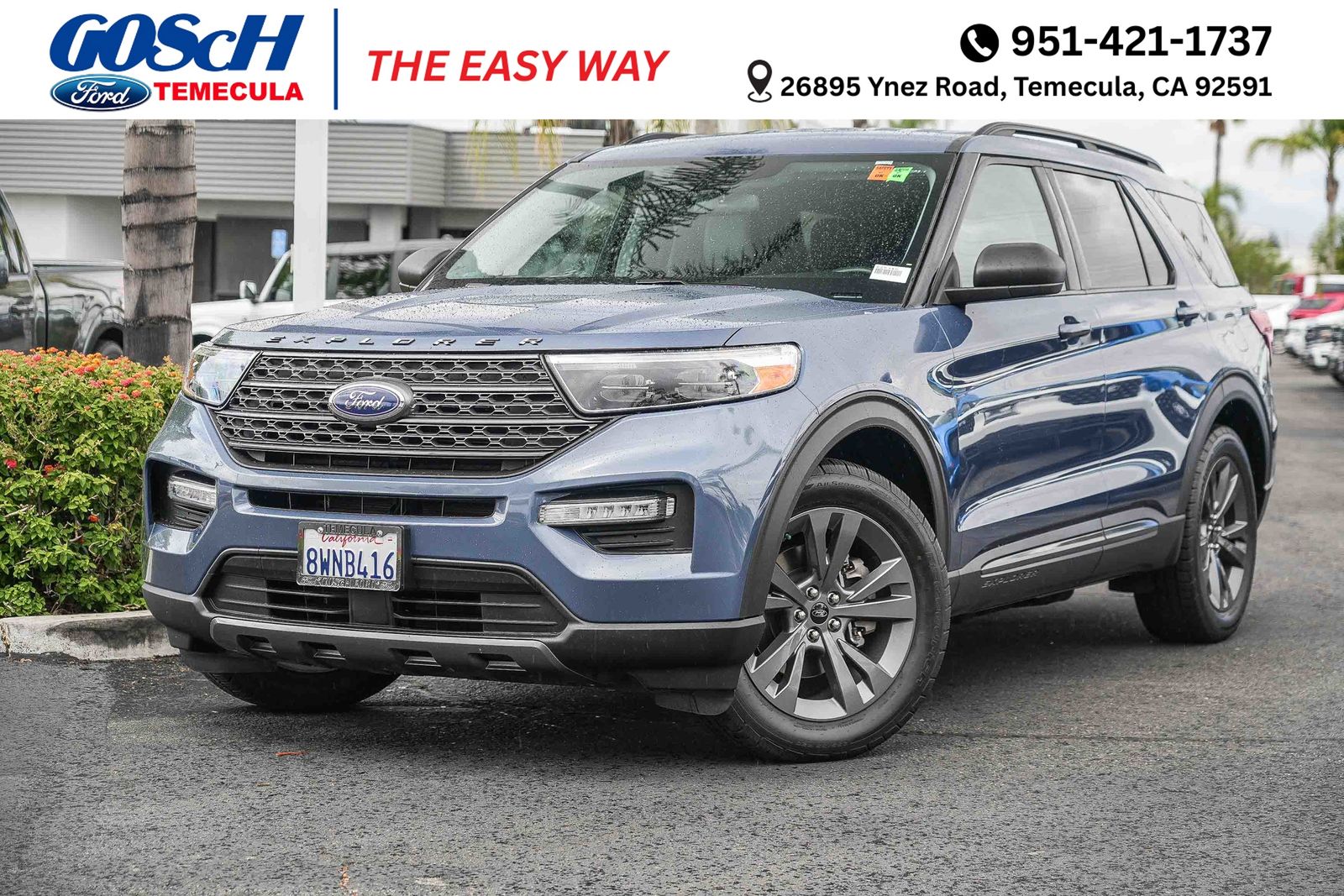 Blue Metallic 2021 Ford Explorer XLT RWD SUV / Crossover Rear-Wheel Drive Automatic
