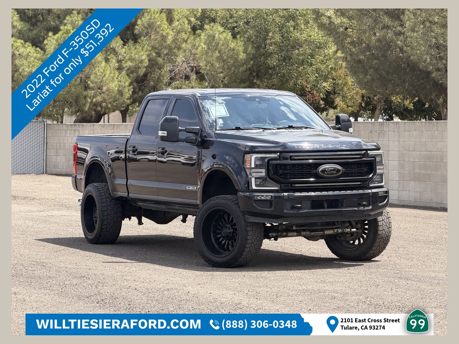 Black 2022 Ford F-350 Super Duty Pickup Truck Four-Wheel Drive Automatic