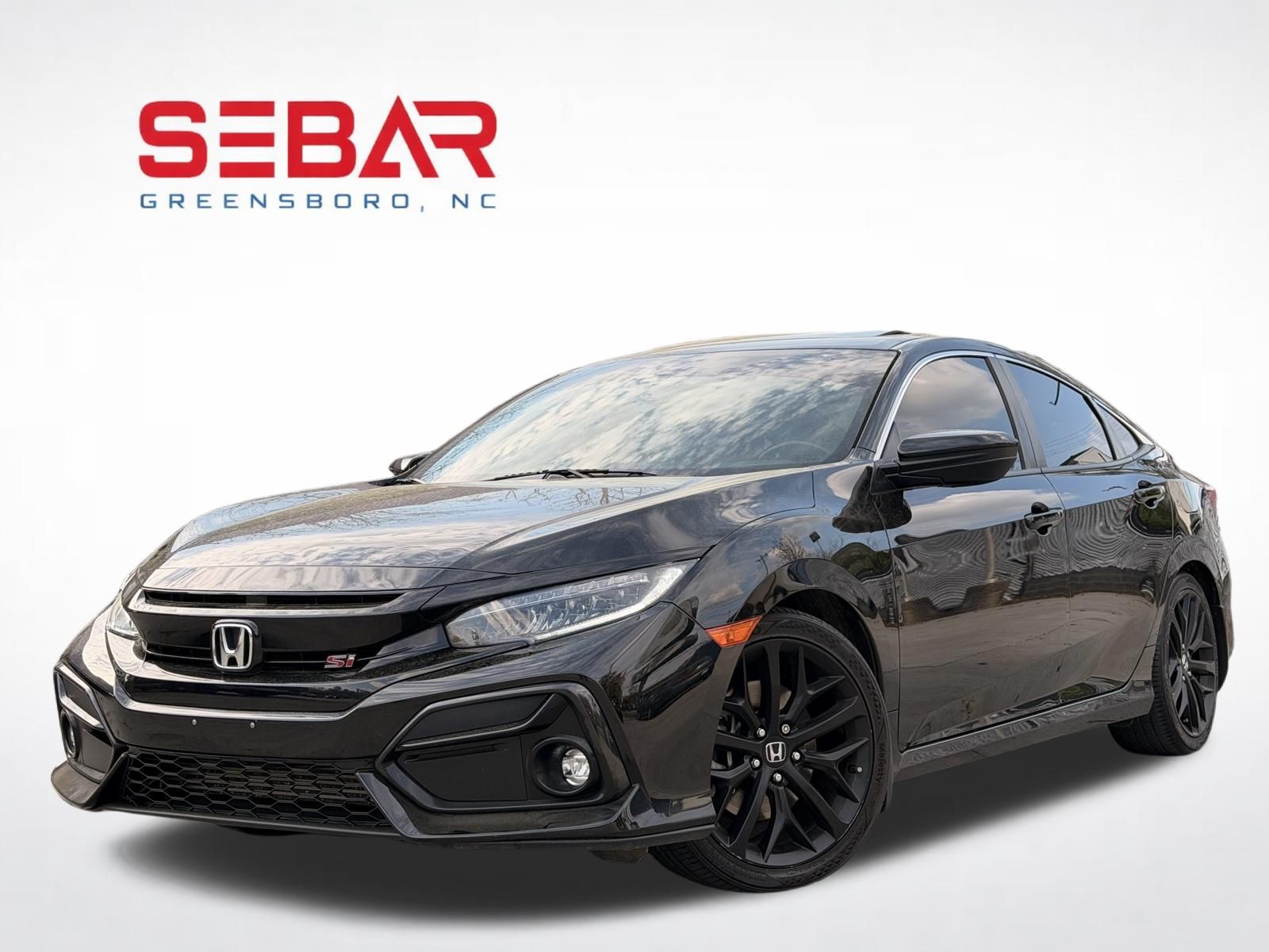 Black 2020 Honda Civic Si Sedan FWD Sedan Front-Wheel Drive 6-Speed Manual