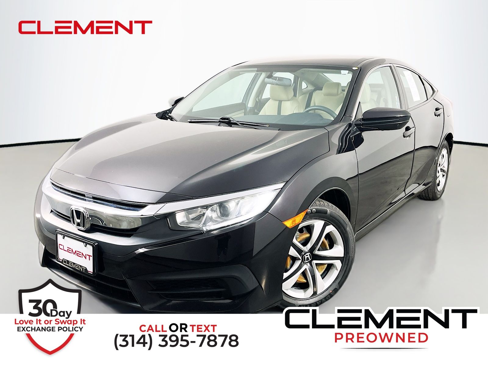 Crystal Black Pearl 2018 Honda Civic LX Sedan Front-Wheel Drive Continuously Variable Transmission