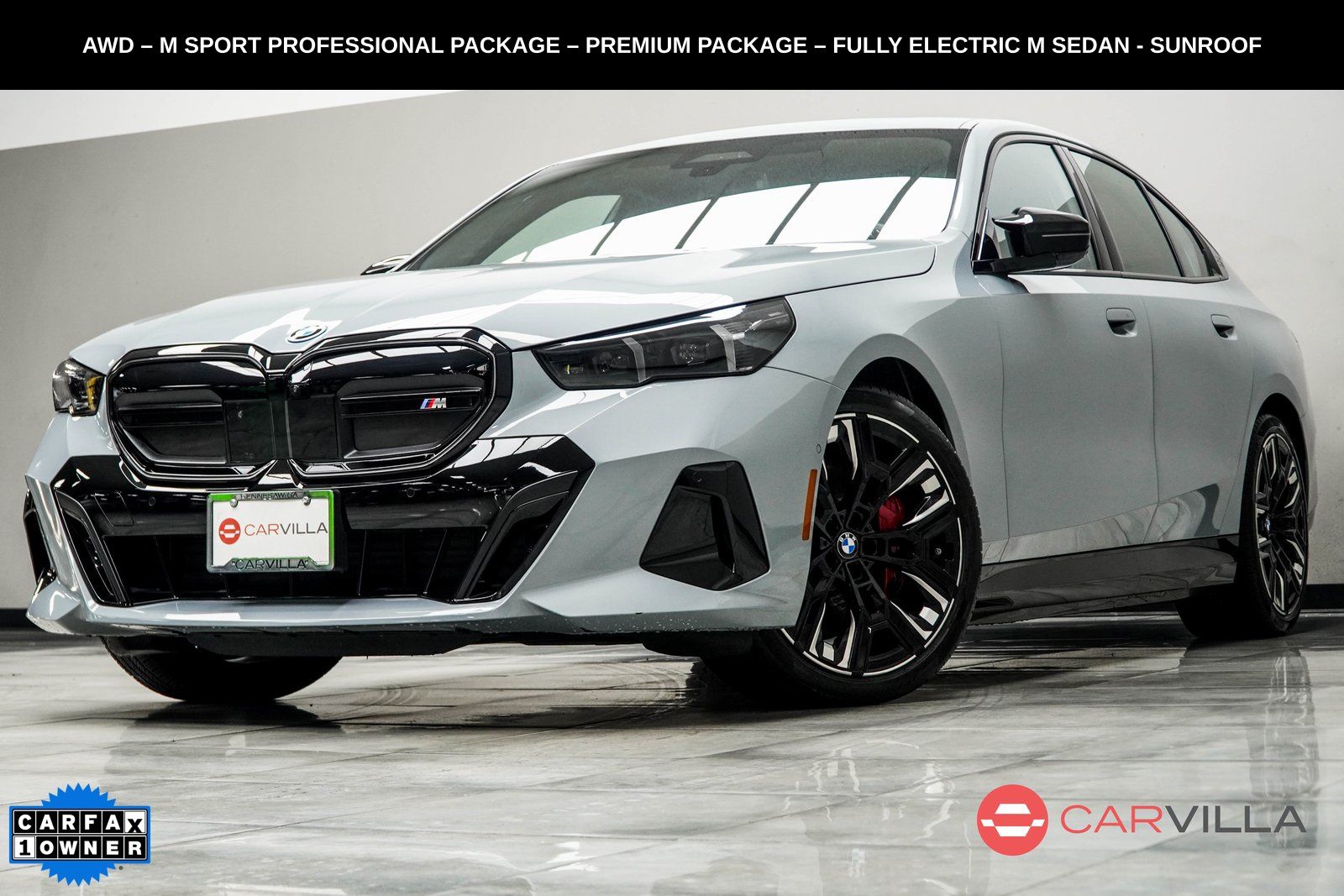Gray (Brooklyn Grey Metallic) 2025 BMW i5 Sedan All-Wheel Drive Automatic
