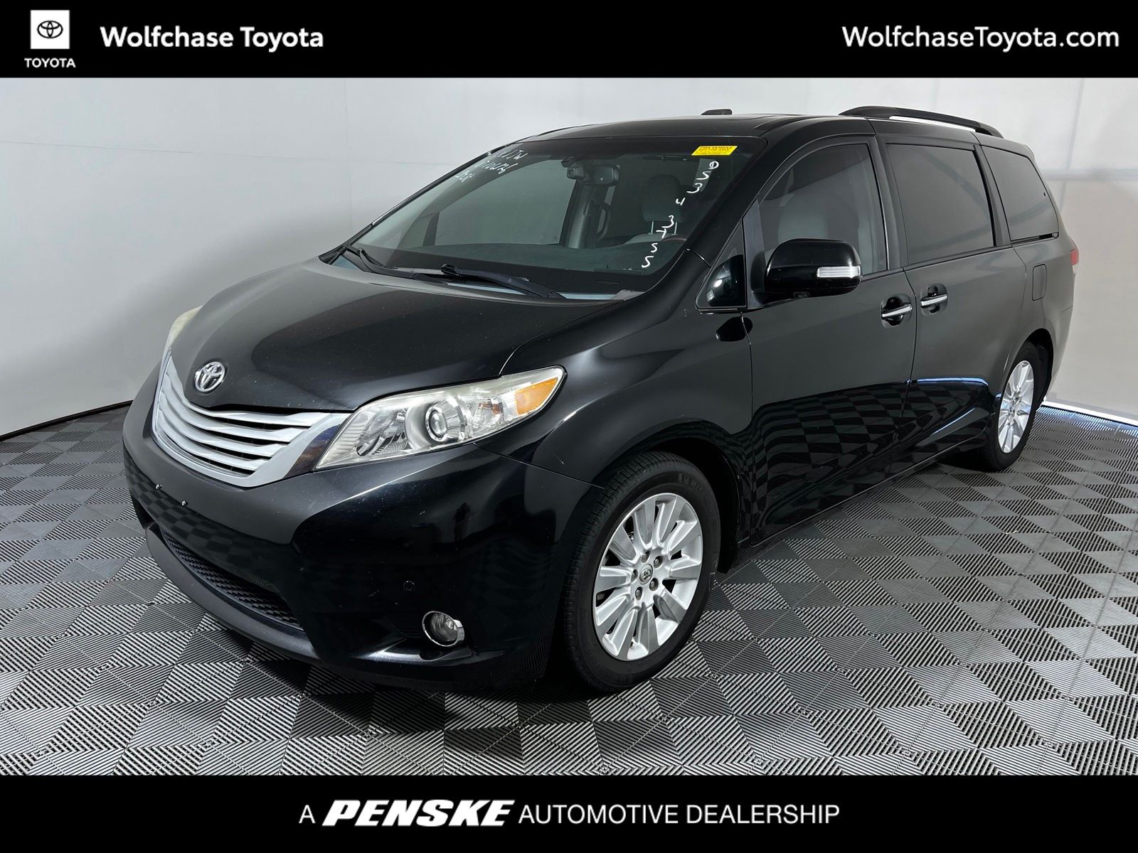 Black 2013 Toyota Sienna Minivan Front-Wheel Drive 6-Speed Automatic Overdrive
