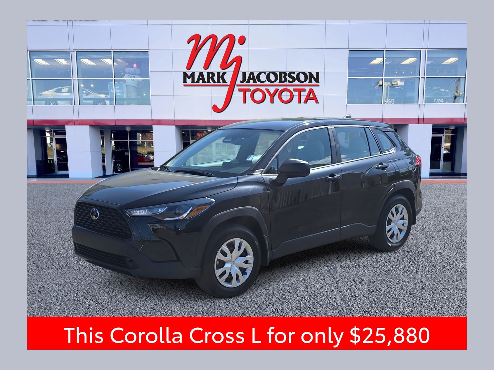 Jet Black 2025 Toyota Corolla Cross L FWD SUV / Crossover Front-Wheel Drive Continuously Variable Transmission