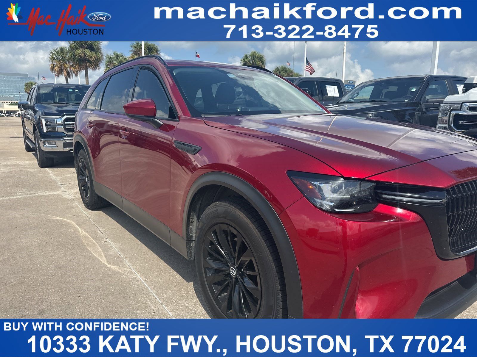 Soul Red Crystal Metallic 2024 Mazda CX-90 3.3 Turbo Preferred Plus AWD SUV / Crossover All-Wheel Drive 8-Speed Automatic