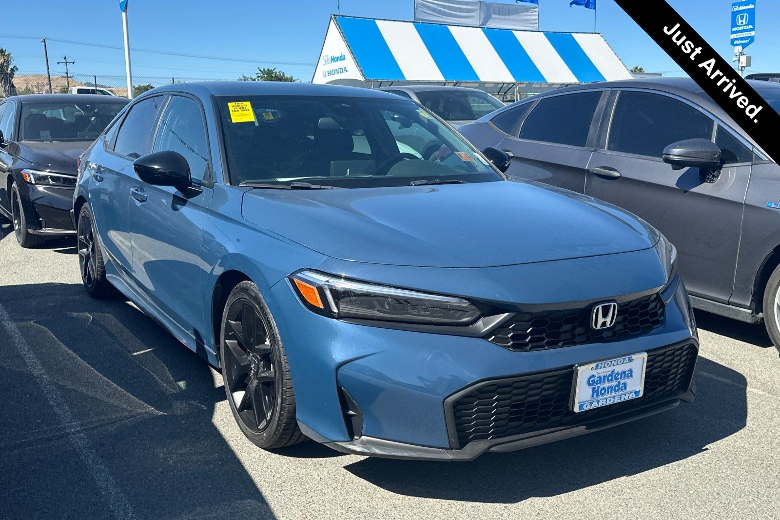 Boost Blue Pearl 2025 Honda Civic Sedan Front-Wheel Drive Continuously Variable Transmission