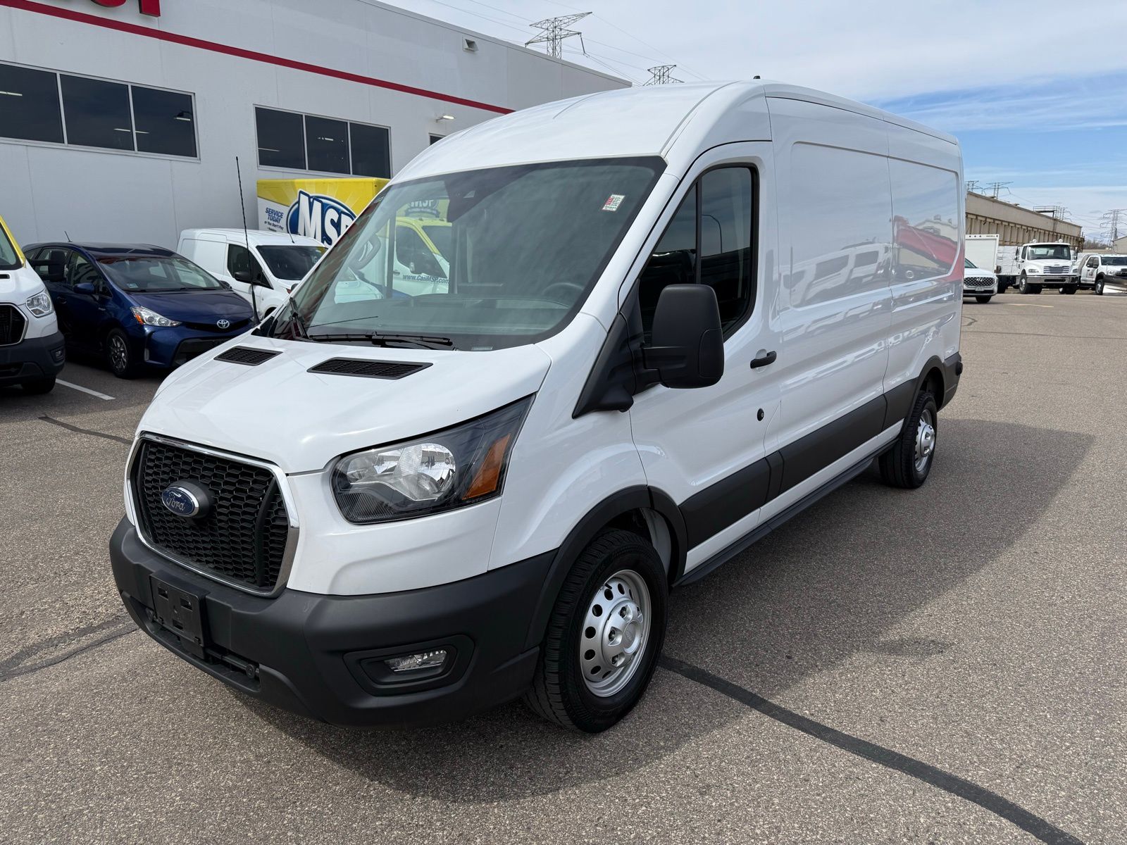 Oxford White 2024 Ford Transit Cargo 250 Medium Roof LB AWD Van All-Wheel Drive