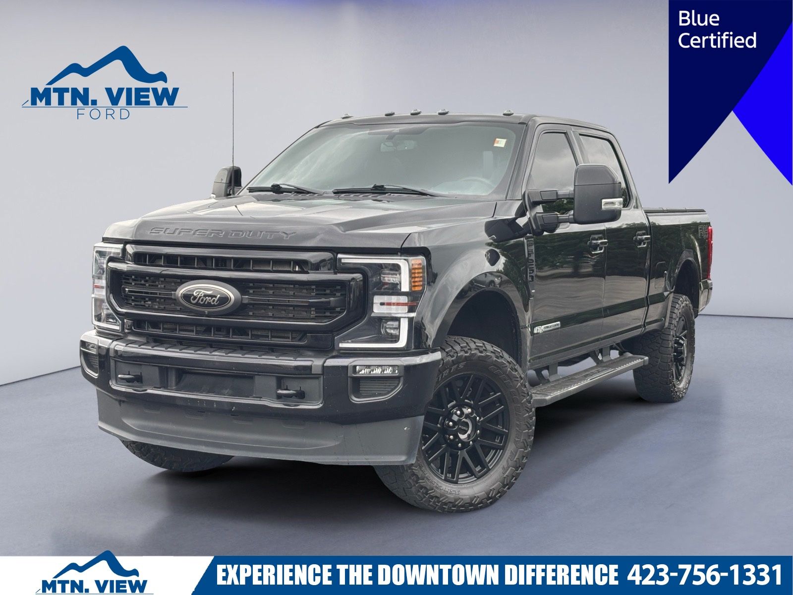 Black Metallic 2022 Ford F-250 Super Duty Lariat Crew Cab 4WD Pickup Truck Four-Wheel Drive Automatic