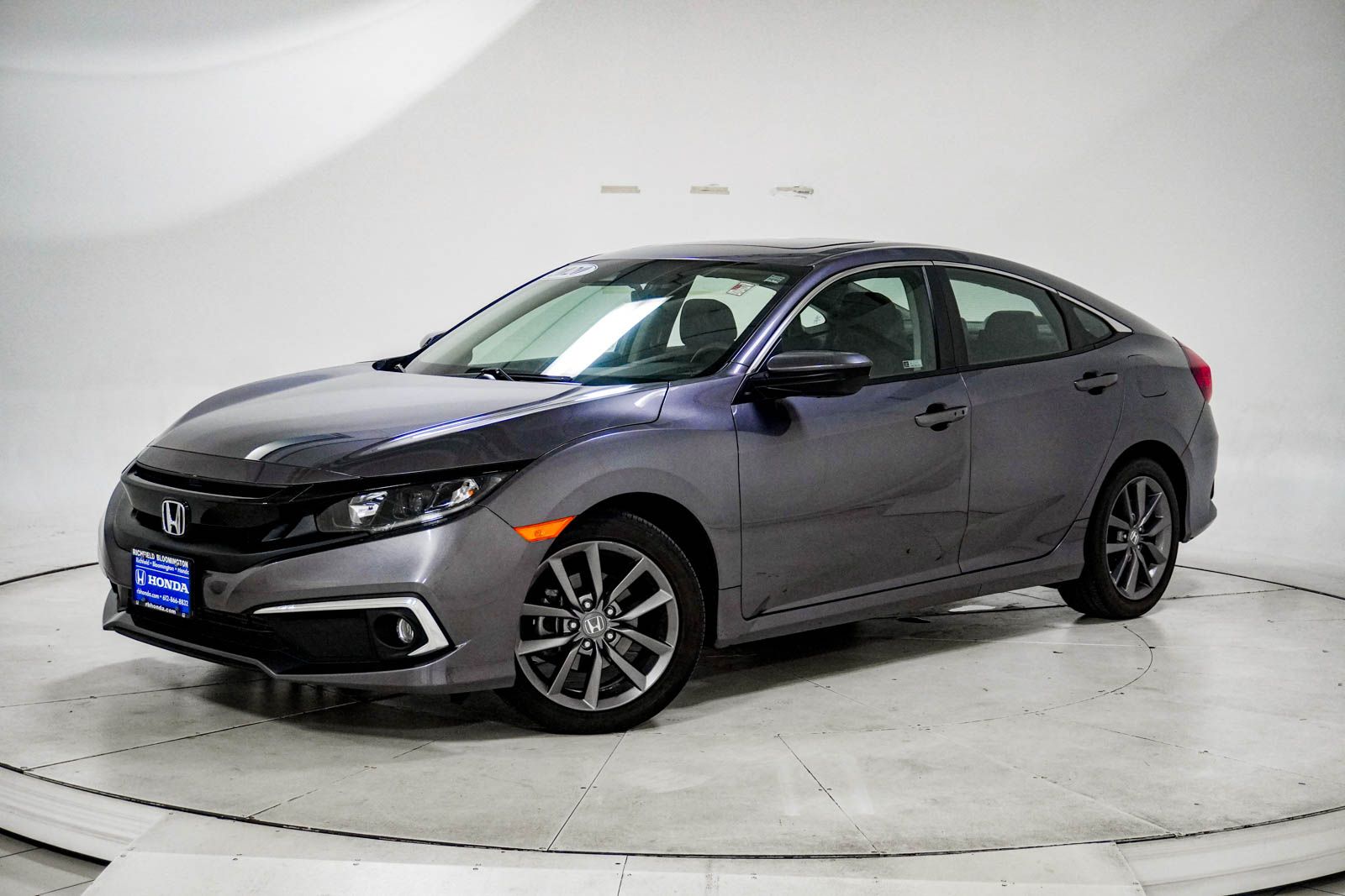 Gray (Modern Steel Metallic) 2020 Honda Civic Sedan Front-Wheel Drive Continuously Variable Transmission