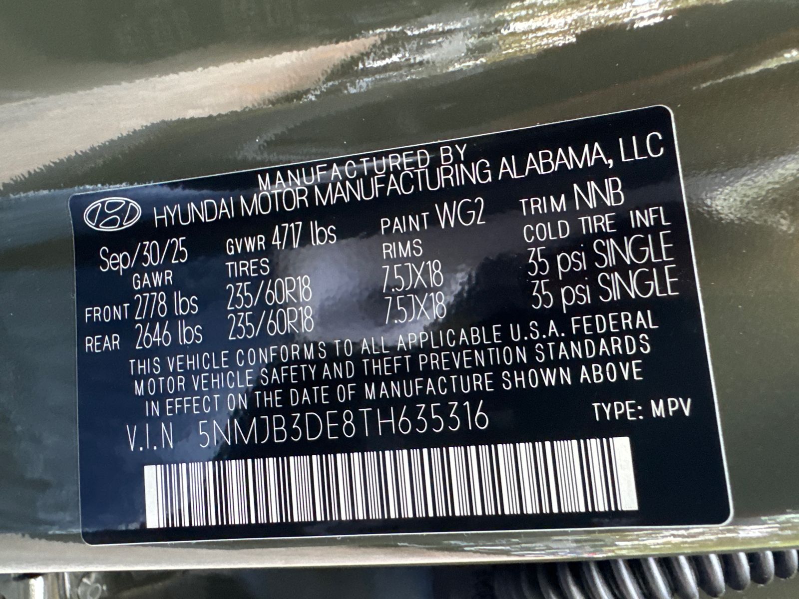 New 2026 Green Hyundai SEL image 32