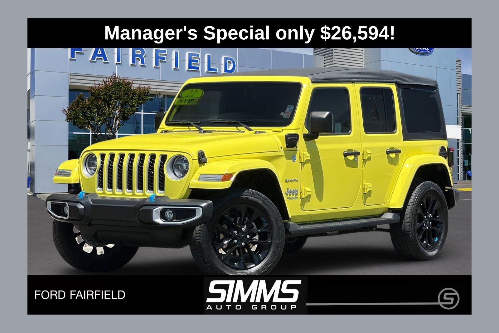 High Velocity Clearcoat 2022 Jeep Wrangler 4xe SUV / Crossover Four-Wheel Drive 8-Speed Automatic