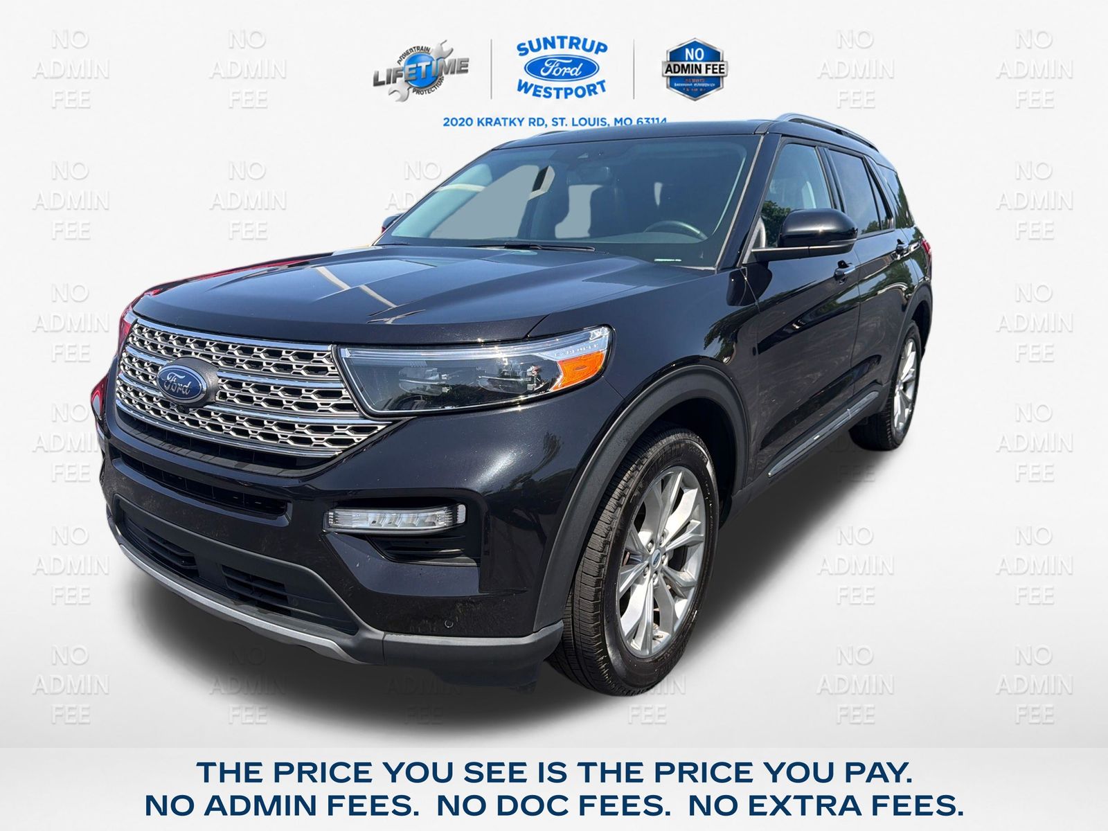 Black Metallic 2023 Ford Explorer SUV / Crossover All-Wheel Drive Automatic