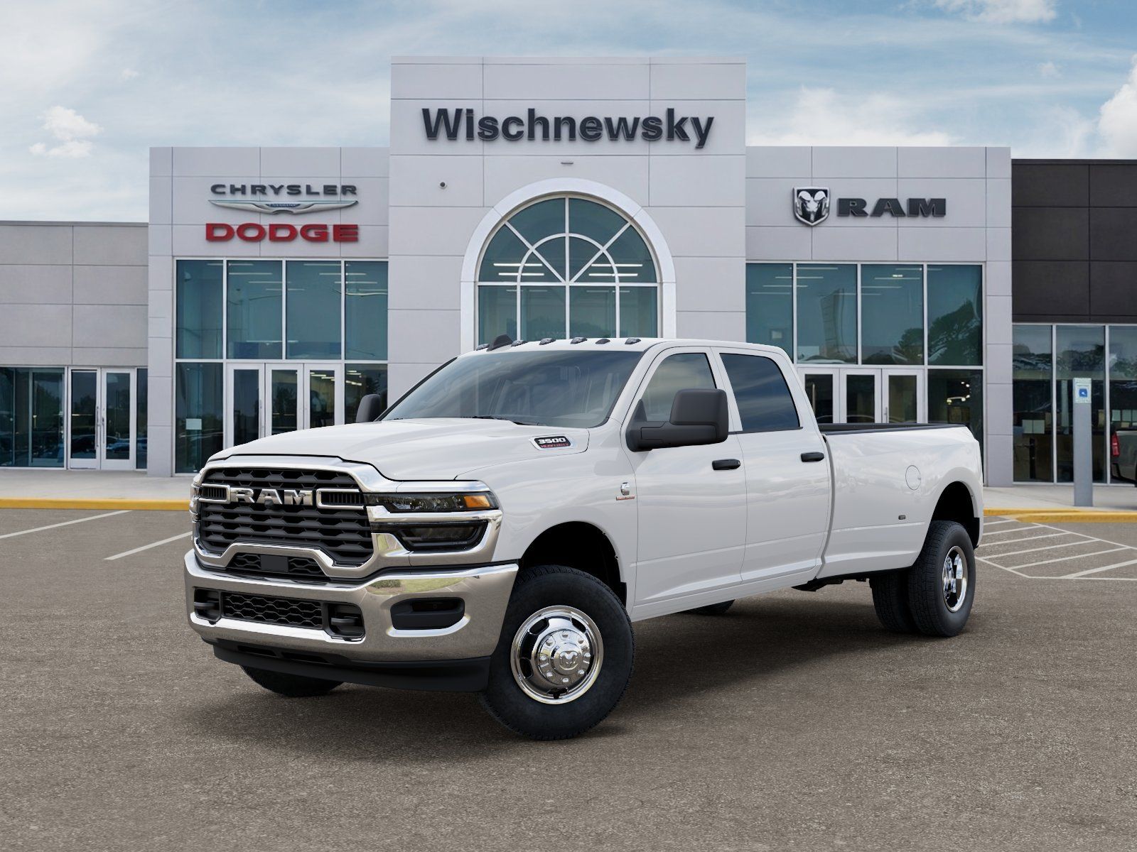 Bright White Clearcoat 2026 RAM 3500 Tradesman Crew Cab LB DRW 4WD Pickup Truck Four-Wheel Drive 8-Speed Automatic