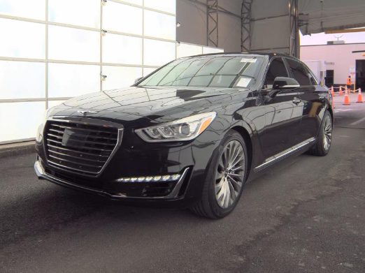 Black 2018 Genesis G90 Ultimate Sedan Rear-Wheel Drive 8-Speed Automatic