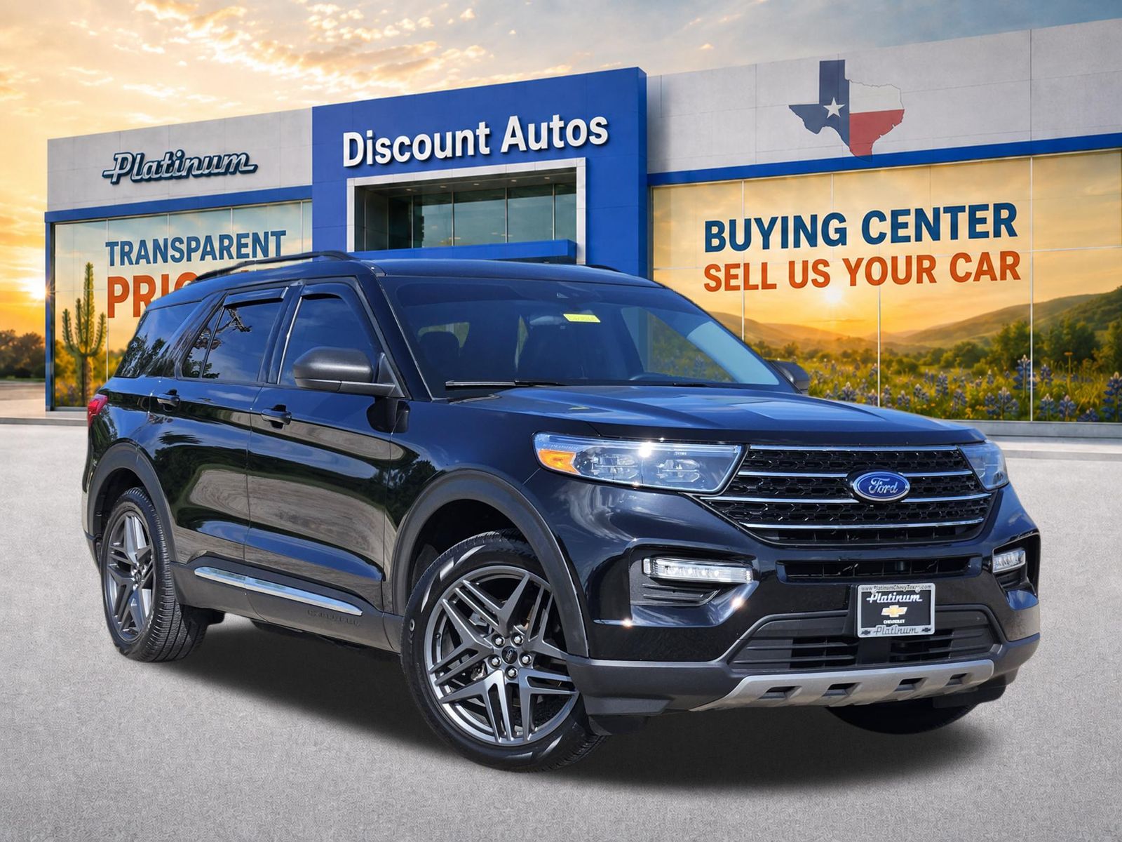 Black Metallic 2021 Ford Explorer SUV / Crossover Rear-Wheel Drive Automatic