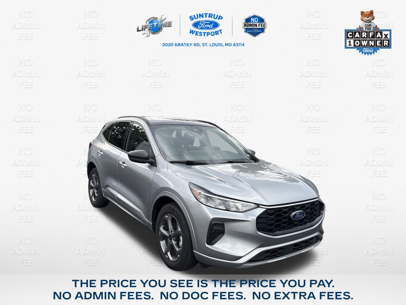 Silver Metallic 2023 Ford Escape SUV / Crossover All-Wheel Drive 8-Speed Automatic
