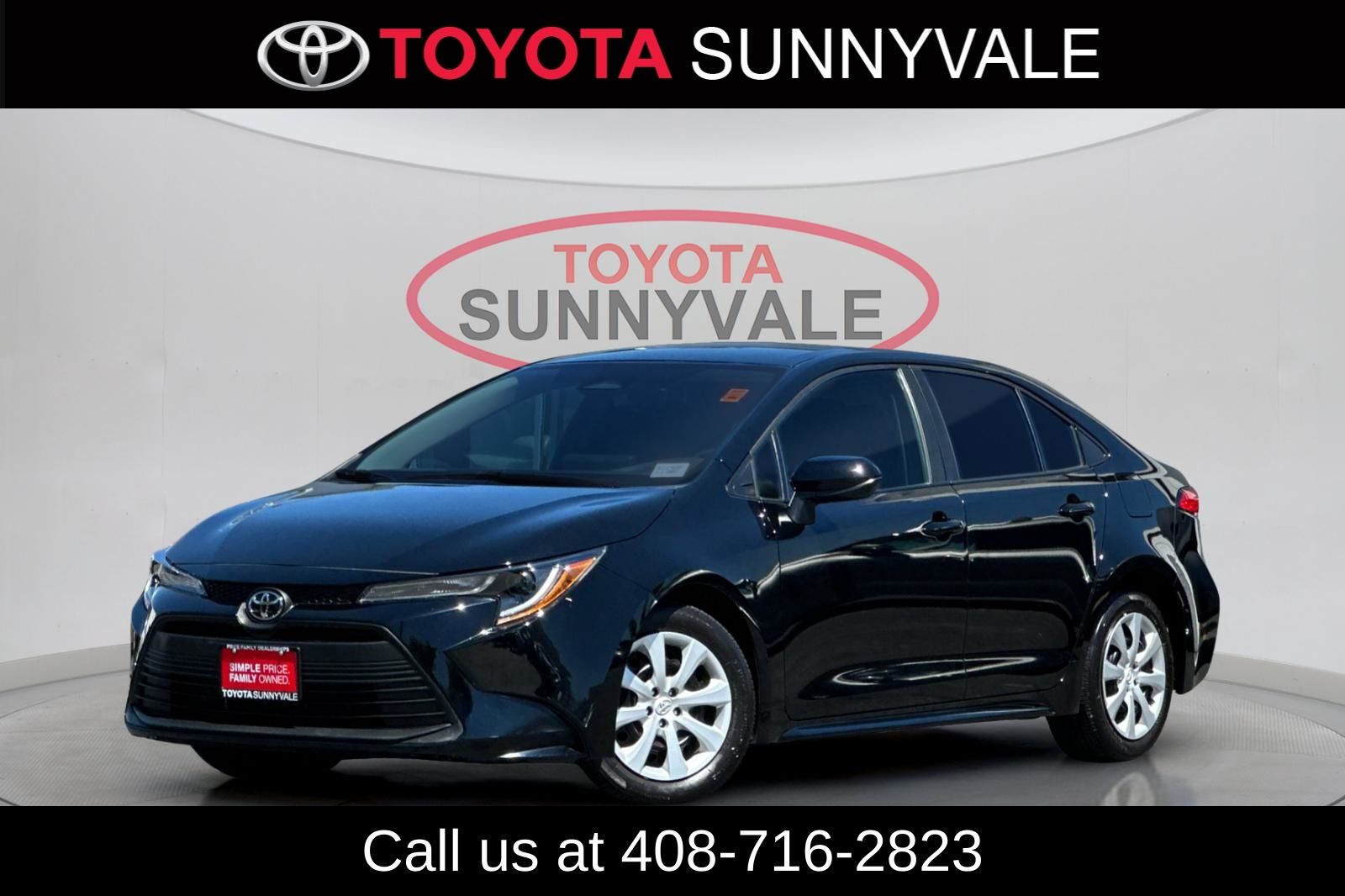 Midnight Black Metallic 2025 Toyota Corolla LE FWD Sedan Front-Wheel Drive Continuously Variable Transmission