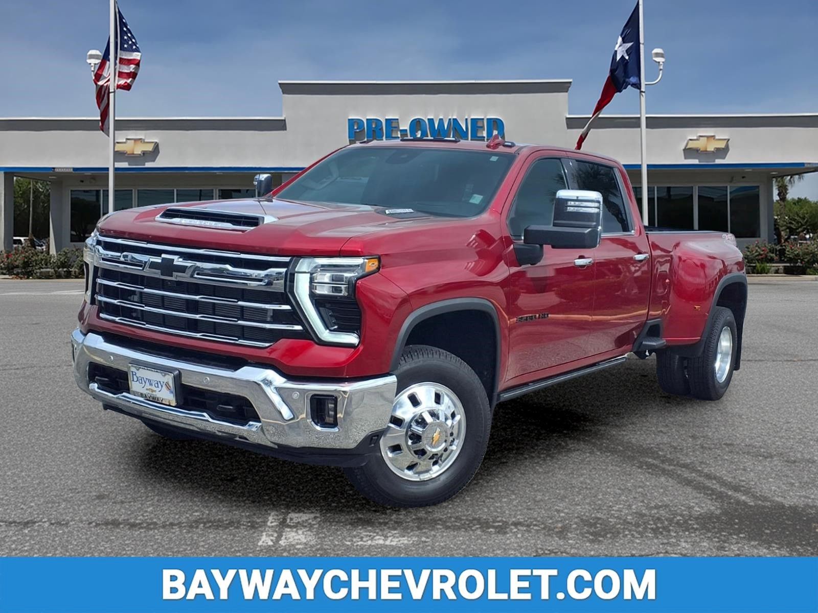 Radiant Red Tintcoat 2025 Chevrolet Silverado 3500HD LTZ Crew Cab 4WD Pickup Truck Four-Wheel Drive Automatic