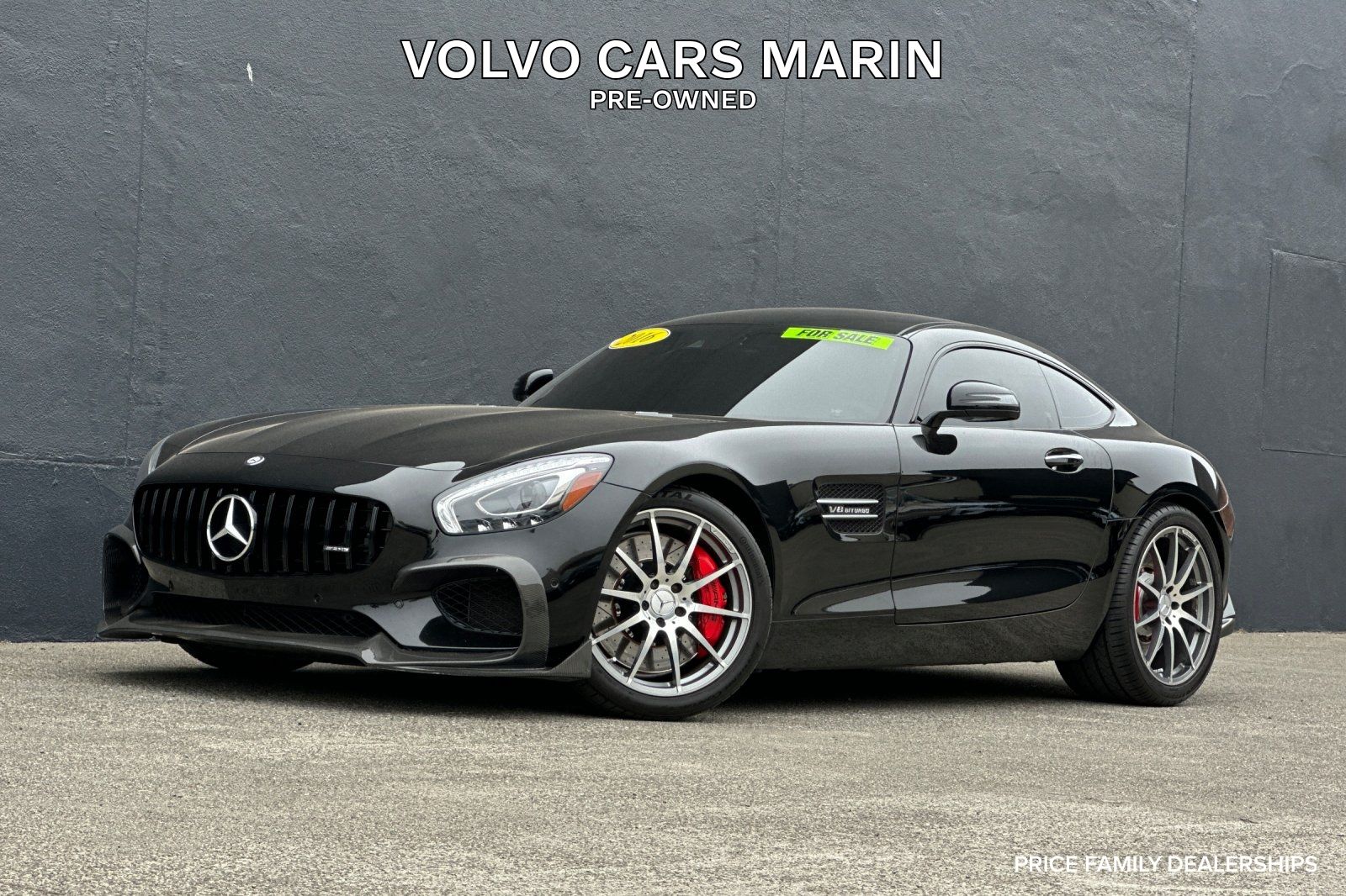 Black 2016 Mercedes-Benz AMG GT Coupe Rear-Wheel Drive 7-Speed Automatic
