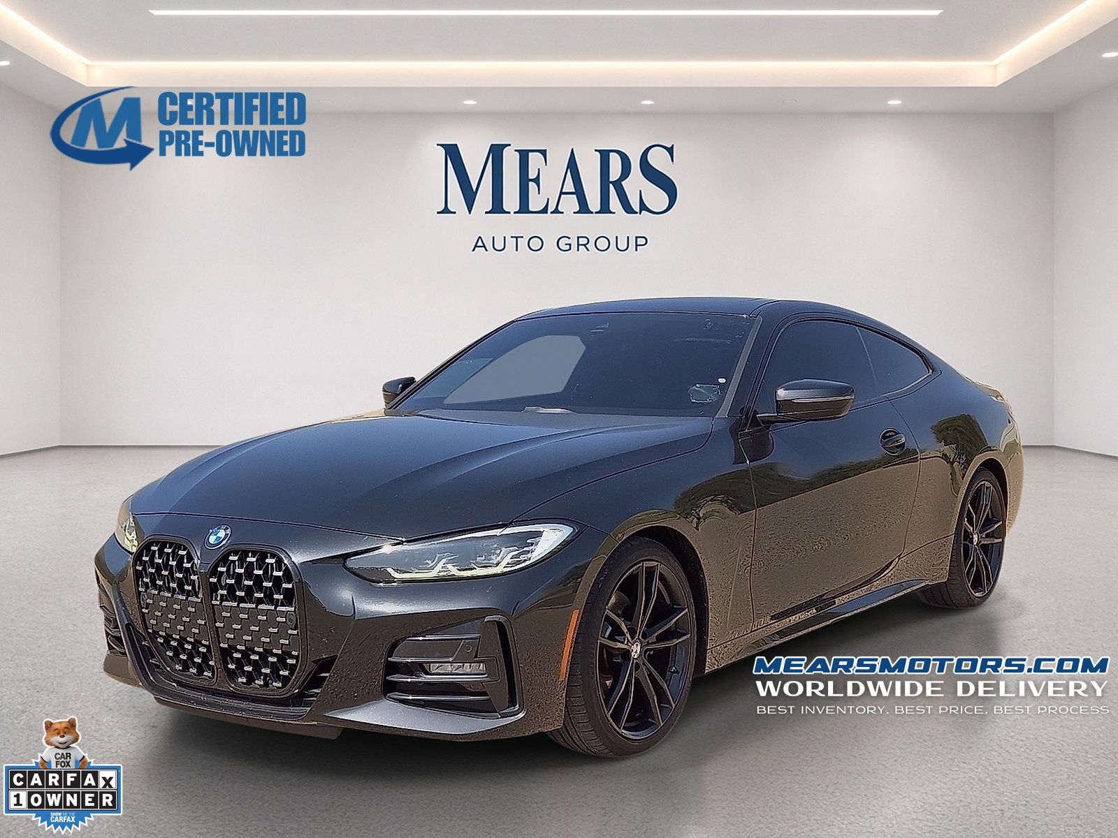 Black Sapphire Metallic 2024 BMW 4 Series Coupe Rear-Wheel Drive 8-Speed Automatic