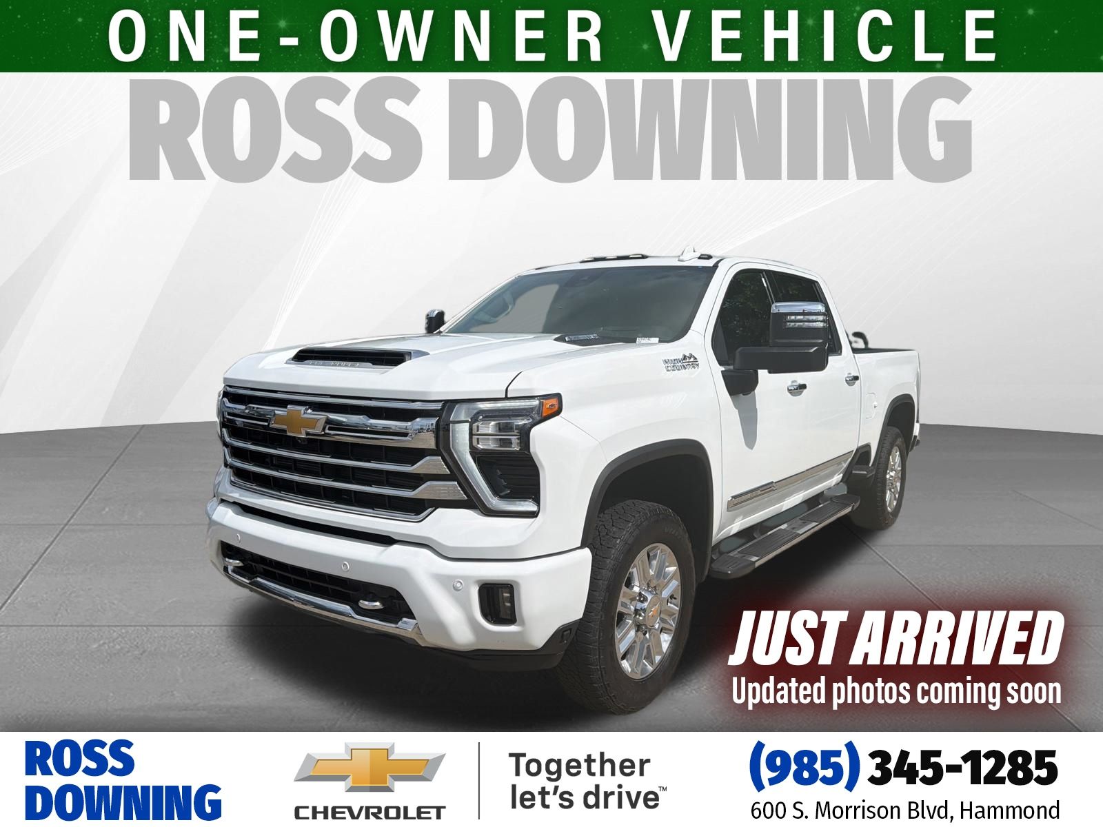 2024 Chevrolet Silverado 2500HD High Country White at Ross Downing Buick GMC