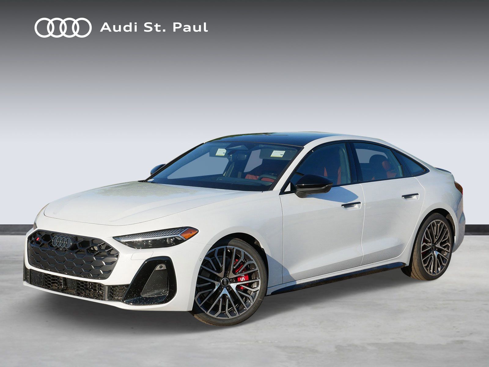 Glacier White Metallic 2026 Audi S5 quattro Prestige TFSI Sedan All-Wheel Drive 7-Speed Automatic