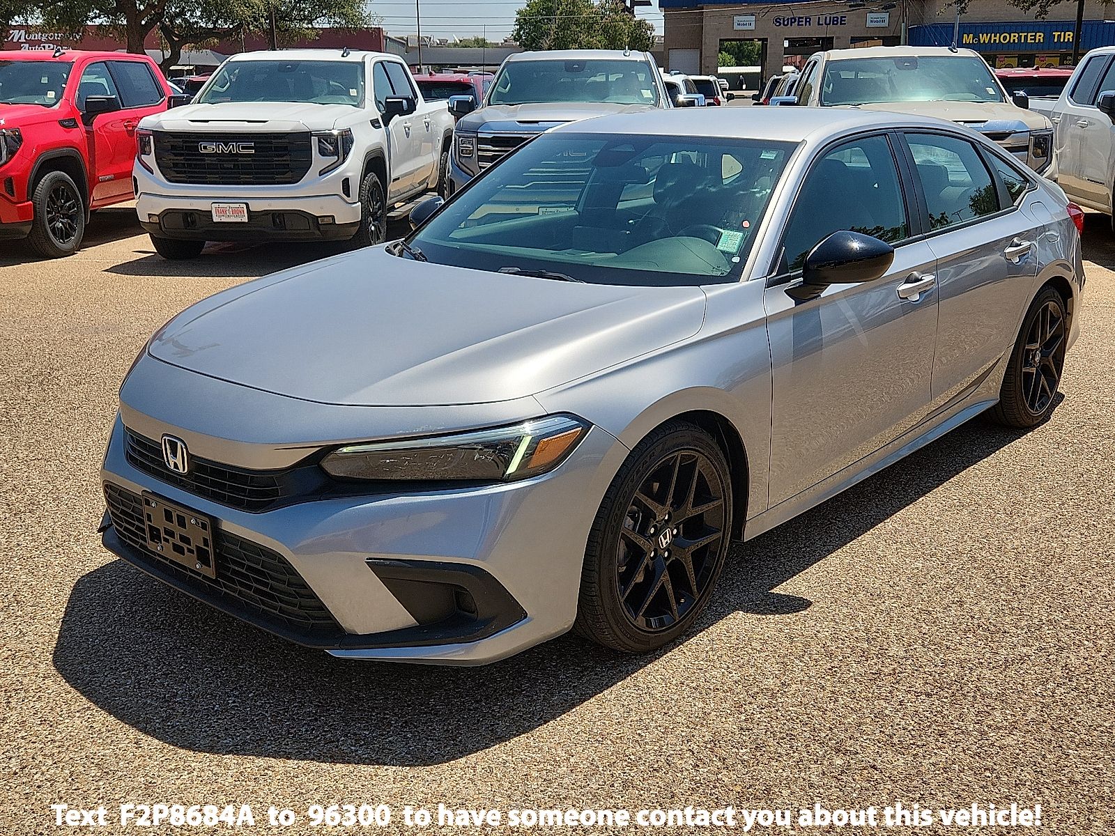 Silver 2024 Honda Civic Sedan Front-Wheel Drive Continuously Variable Transmission