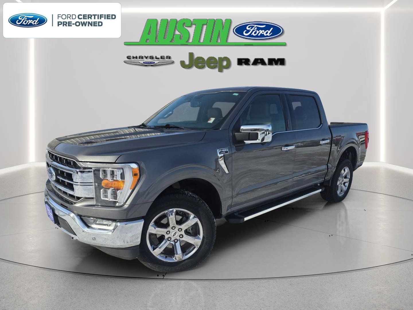 Gray Metallic 2022 Ford F-150 Pickup Truck Four-Wheel Drive Automatic