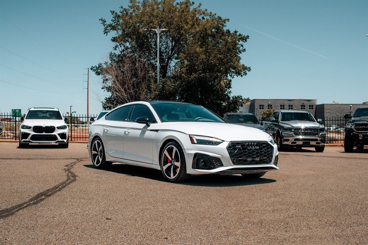 Glacier White 2023 Audi A5 Sportback quattro Premium Plus S Line 45 TFSI AWD Sedan All-Wheel Drive 7-Speed Automatic