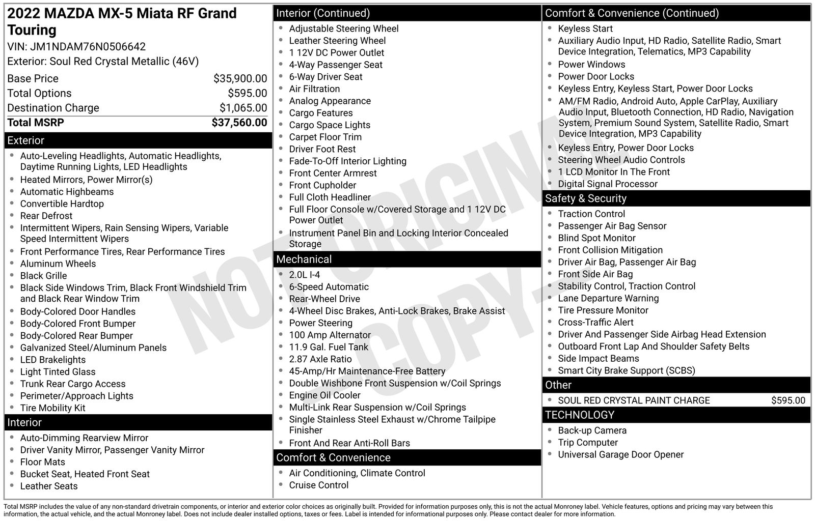 Used Car 2022 Mazda Miata Rf  Grand Touring For Sale Under $30,000 In Austin, Texas