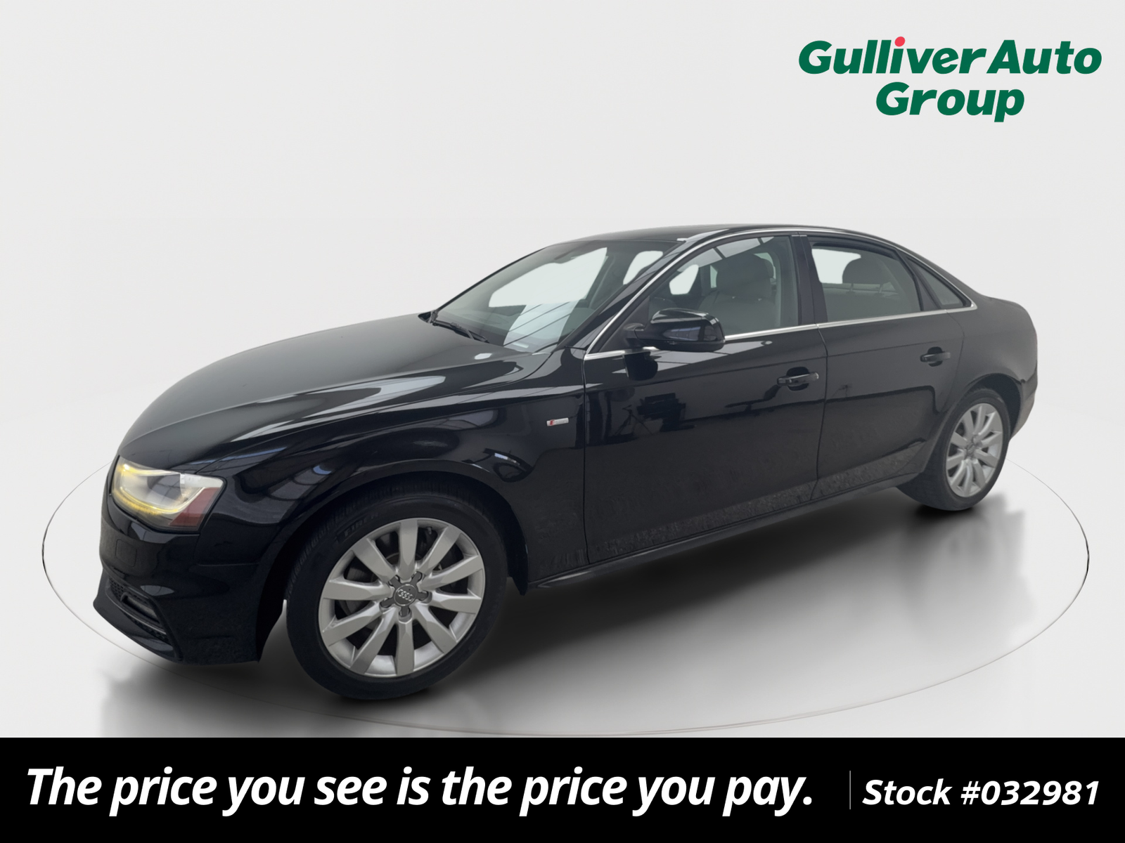 Brilliant Black 2015 Audi A4 Sedan Front-Wheel Drive Continuously Variable Transmission