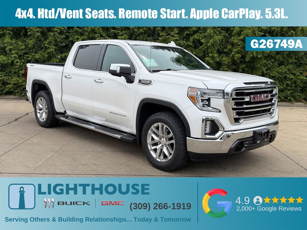 White Frost Tricoat 2019 GMC Sierra 1500 Pickup Truck Four-Wheel Drive 8-Speed Automatic