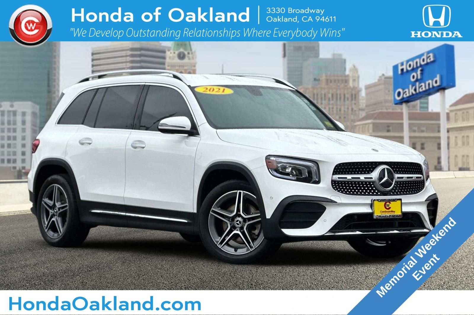 Digital White Metallic 2021 Mercedes-Benz GLB 250 FWD SUV / Crossover Front-Wheel Drive 8-Speed Automatic