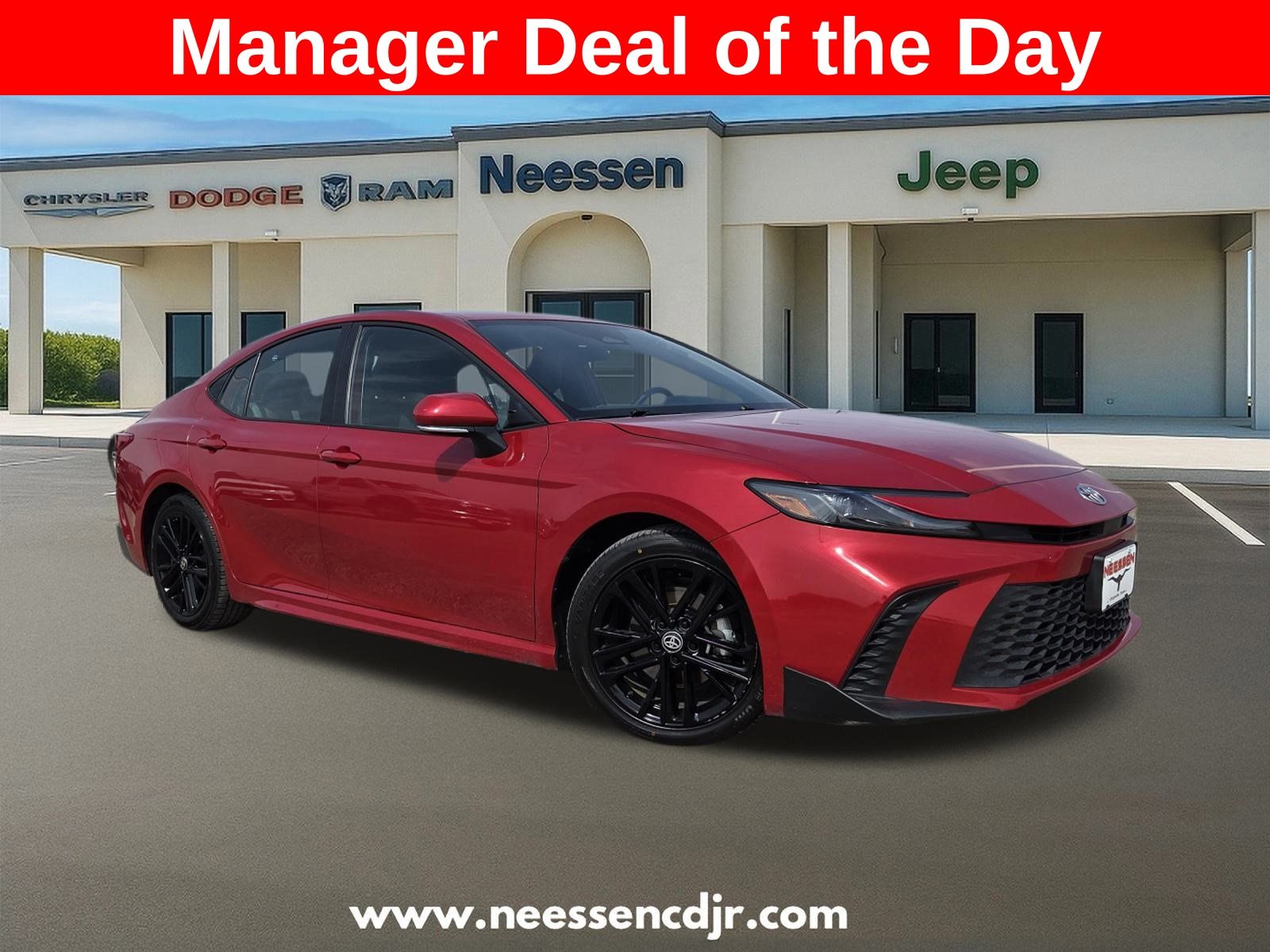 Red 2025 Toyota Camry SE FWD Sedan Front-Wheel Drive Continuously Variable Transmission
