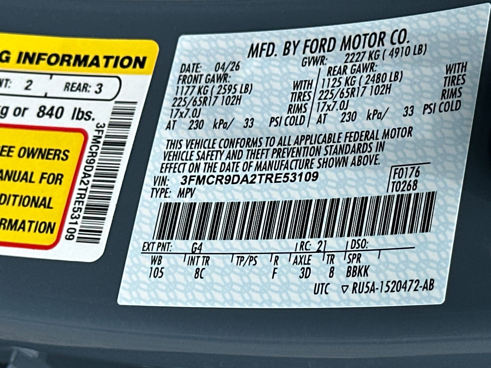 New 2026 Azure Gray Metallic Tri-Coat Ford Badlands® image 33