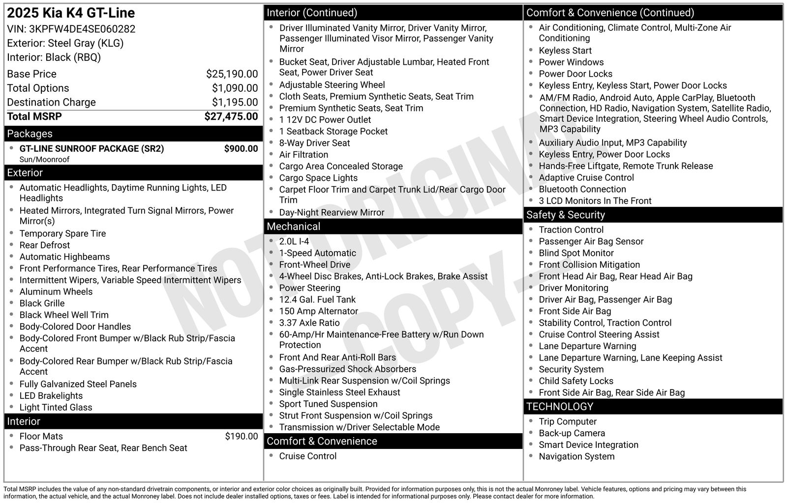 Used Car 2025 Kia K4  Gt-line For Sale Under $25,000 In Austin, Texas