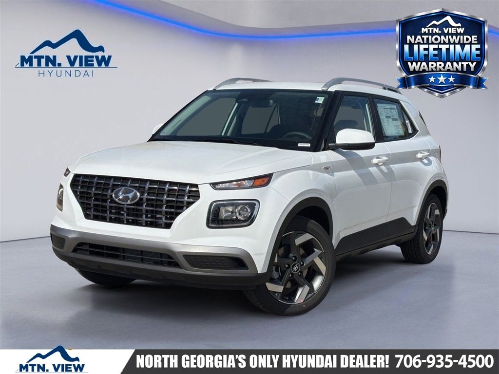 Lunar White 2026 Hyundai Venue SUV / Crossover Front-Wheel Drive Continuously Variable Transmission