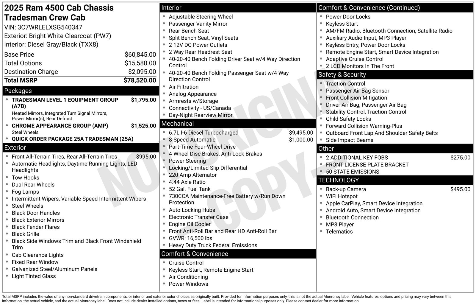 New 2025 Bright White Clearcoat RAM Tradesman image 4
