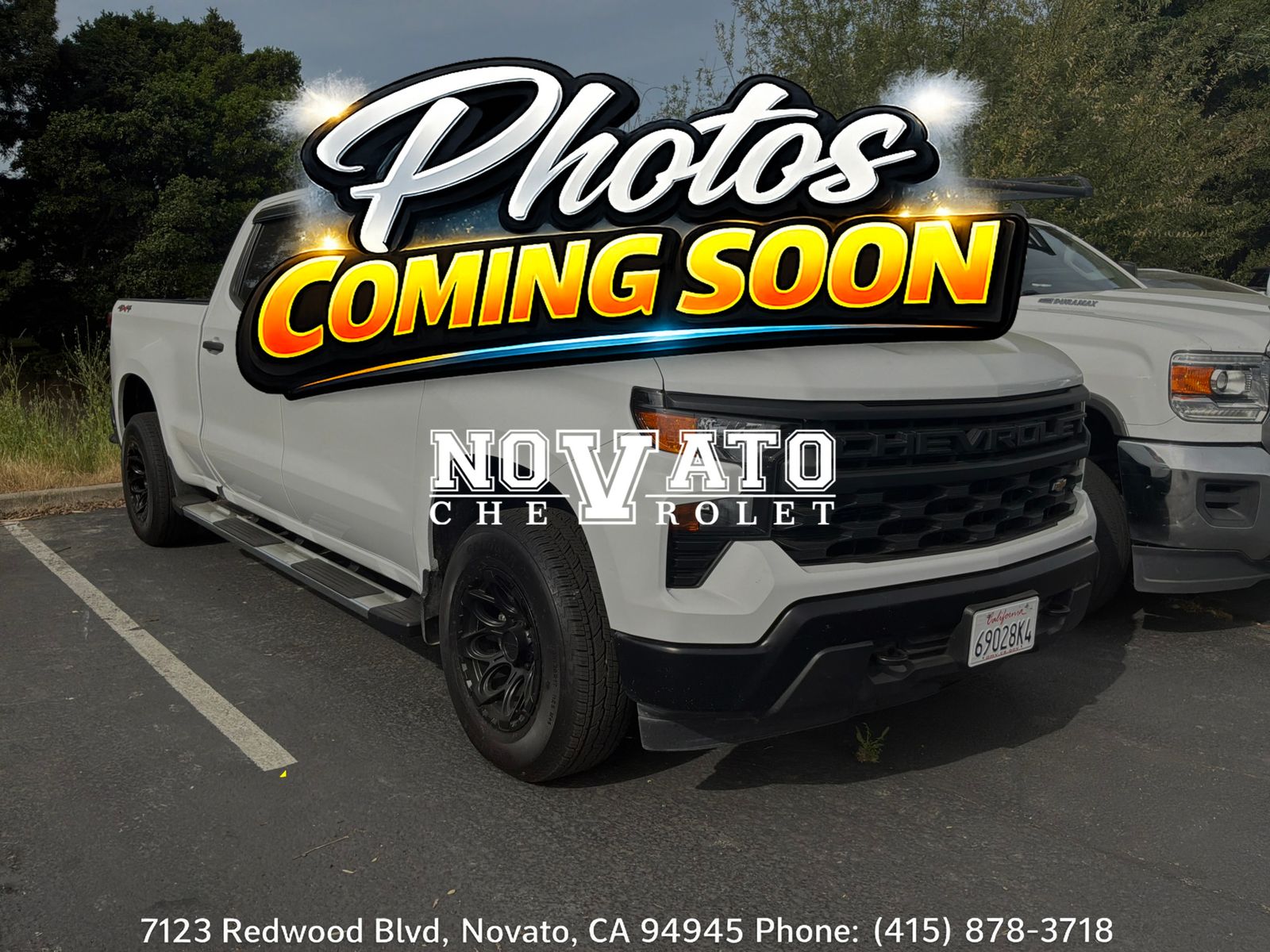 Summit White 2023 Chevrolet Silverado 1500 Work Truck Crew Cab 4WD Pickup Truck Four-Wheel Drive 8-Speed Automatic
