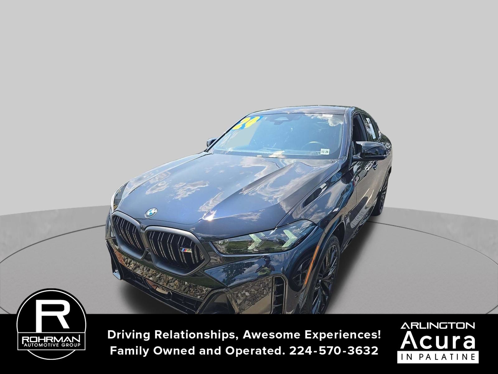 Carbon Black Metallic 2024 BMW X6 SUV / Crossover All-Wheel Drive 8-Speed Automatic