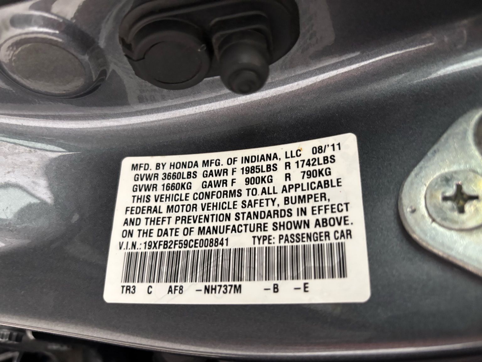 Used Car 2012 Honda Civic  Lx For Sale Under $10,000 In Austin, Texas