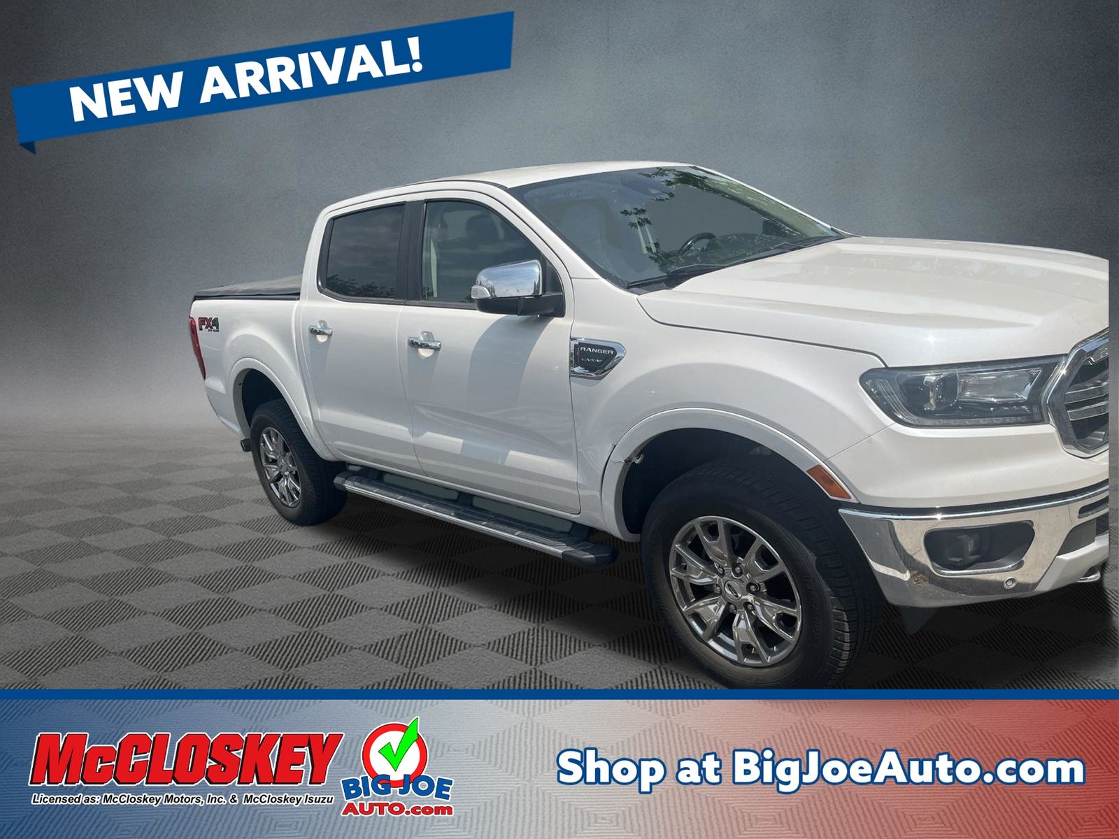 White Platinum Clearcoat 2019 Ford Ranger Pickup Truck Four-Wheel Drive Automatic