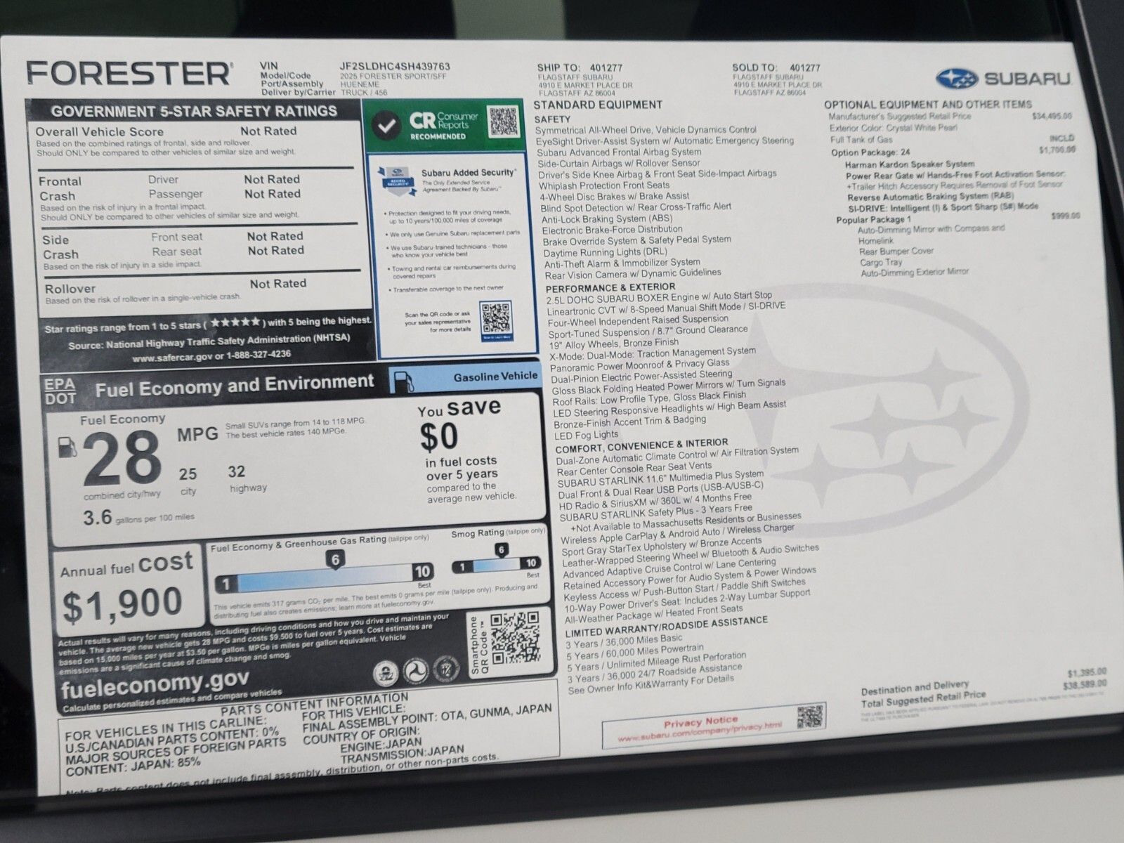 2025 Subaru Forester Sport 35