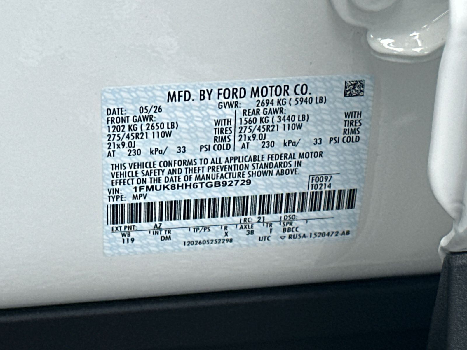 New 2026 Star White Metallic Tri-Coat Ford Platinum™ image 33