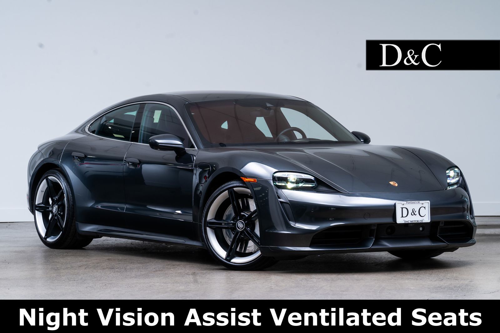 Gray (Volcano Grey Metallic) 2020 Porsche Taycan Turbo AWD Sedan All-Wheel Drive 2-Speed Automatic
