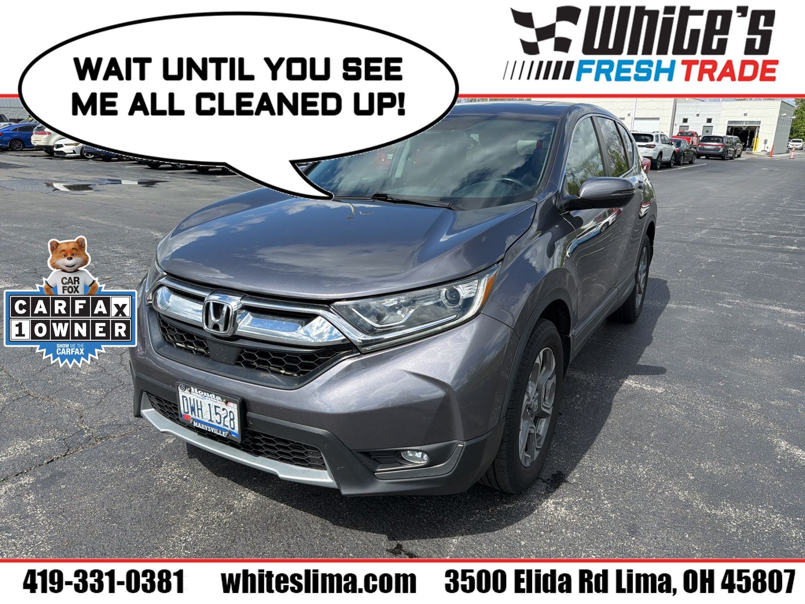 Gray 2019 Honda CR-V EX-L AWD SUV / Crossover All-Wheel Drive Continuously Variable Transmission