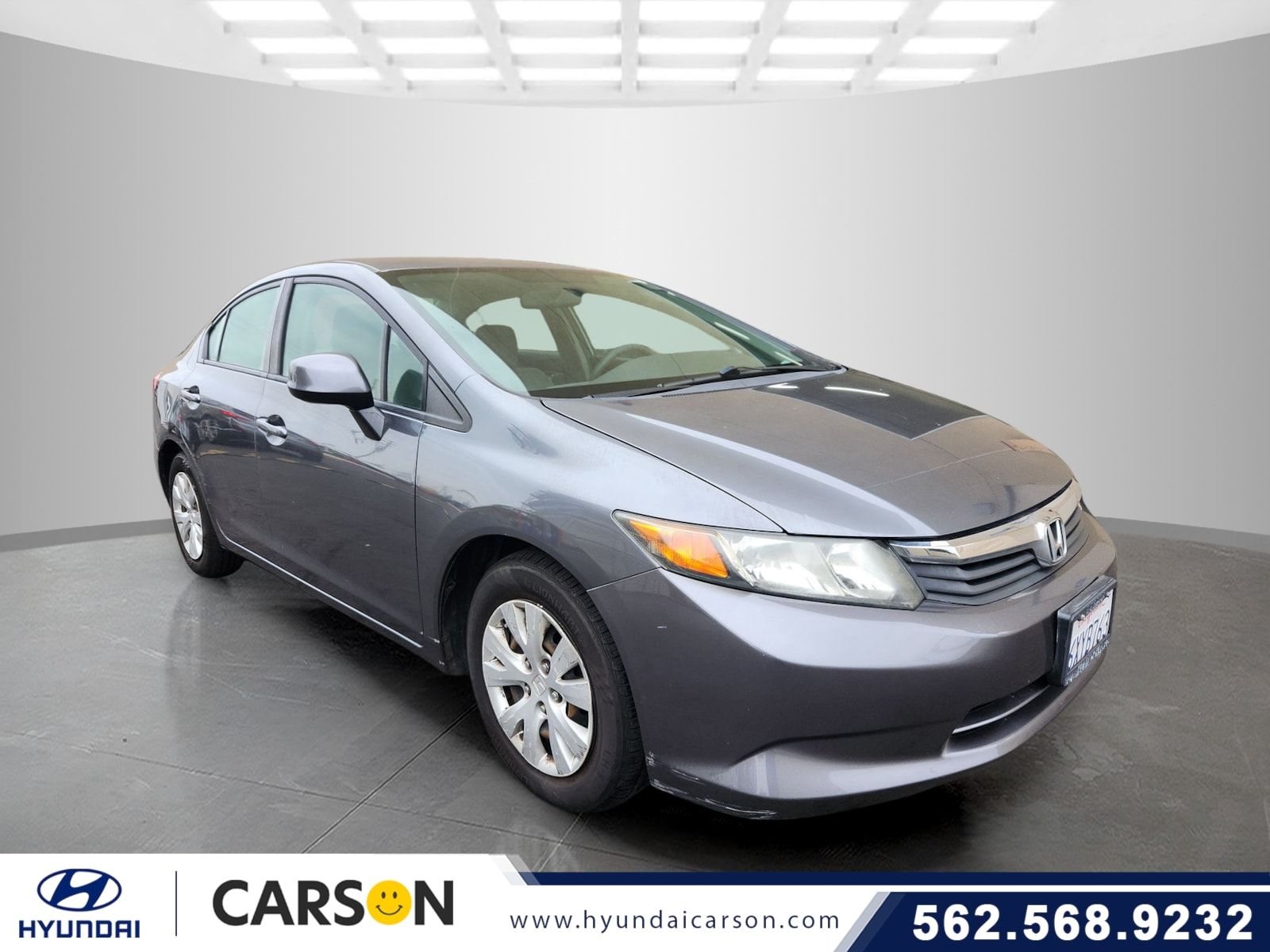 Urban Titanium Metallic 2012 Honda Civic LX Sedan Front-Wheel Drive 5-Speed Automatic